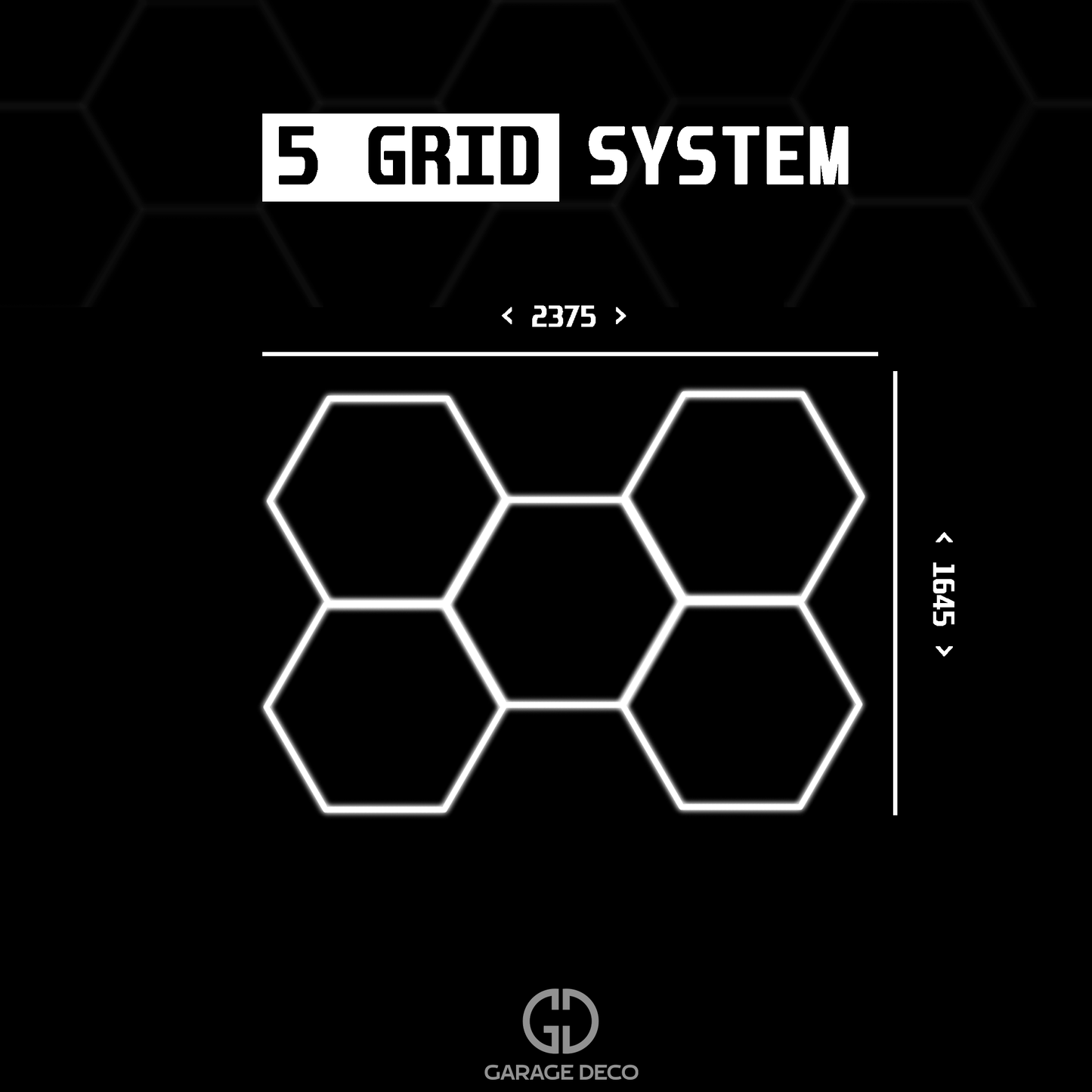 Hexagon Lighting - 5 Grid System