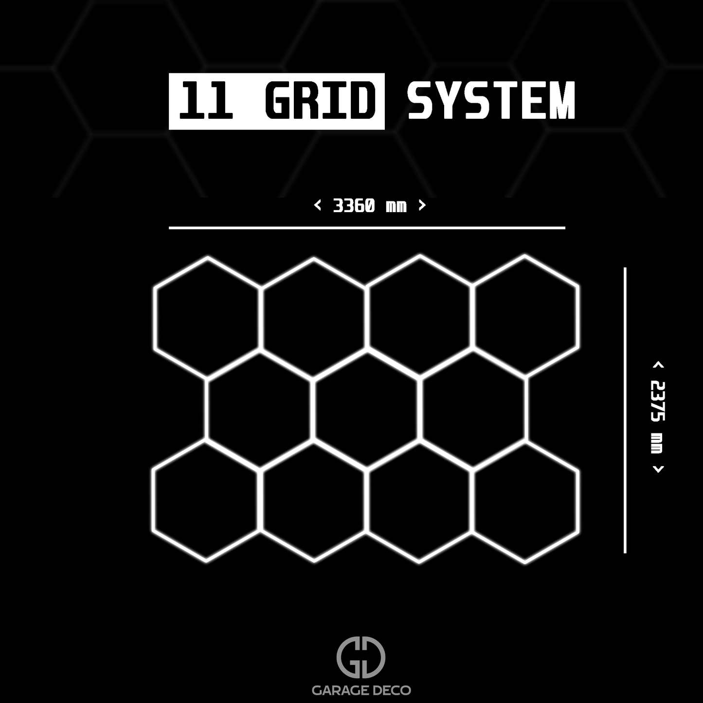 Hexagon Lighting - 11 Grid System