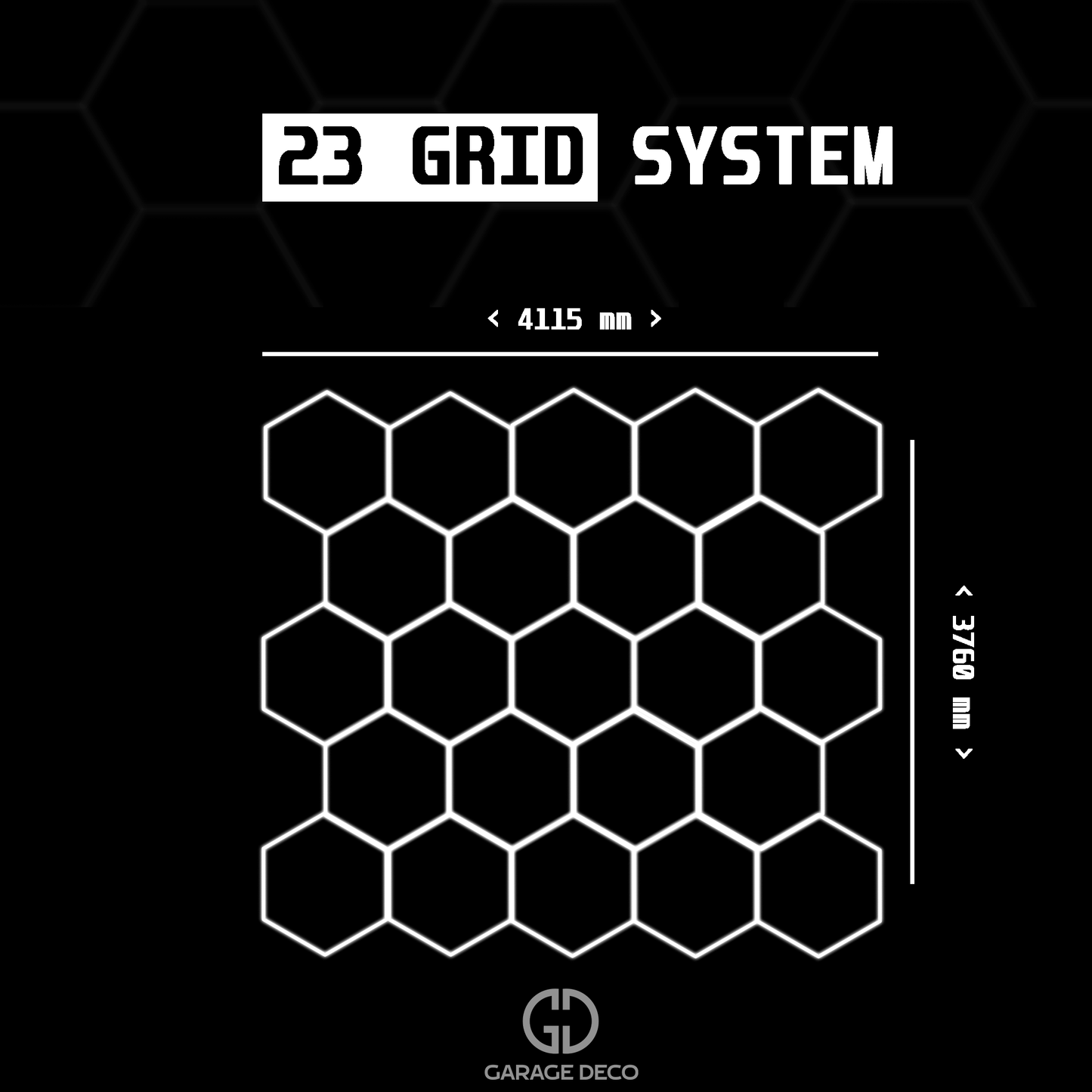 Hexagon Lighting - 23 Grid System